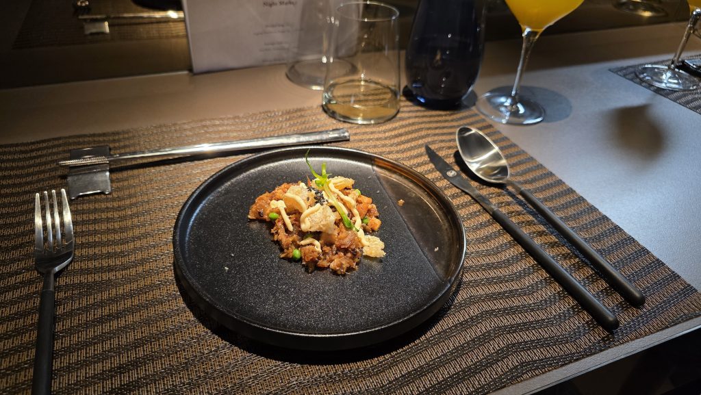 The Night Market Filipino meal on the Emerald Kaia Superyacht