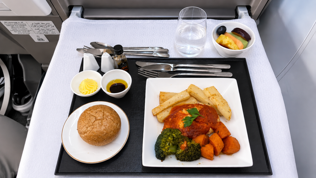 Oman Air Business Class B737 Main Meal